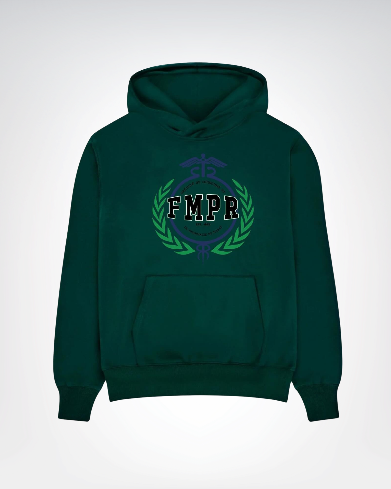 HOODIE FMPR Green & Blue detailed